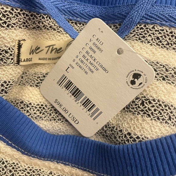 NWT We The Free by Free People Classic Striped Oversized Crewneck - Picture 5 of 5